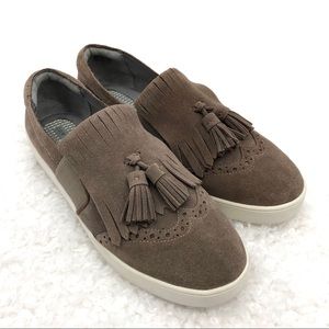Com + Sens Kiltie Suede Slip On Sneaker